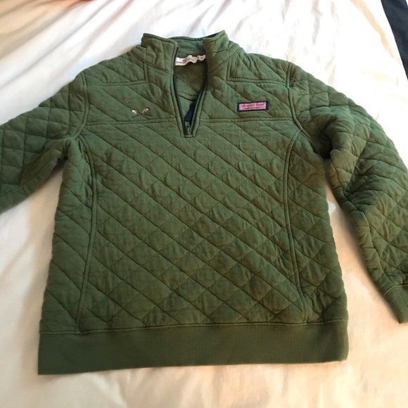 Vineyard Vines Tops - Green Vineyard Vines Lacrosse Pullover